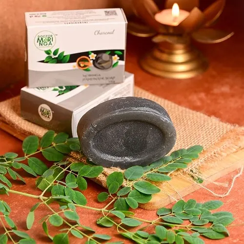 Handmade Bathing Soap- 100gm | Herbal Soap for Removing Dirt & Impurities no mineral oils added Suitable for All Skin Types, Detaning, Flavour Charcoal - Pack of 1 - KaashtKart