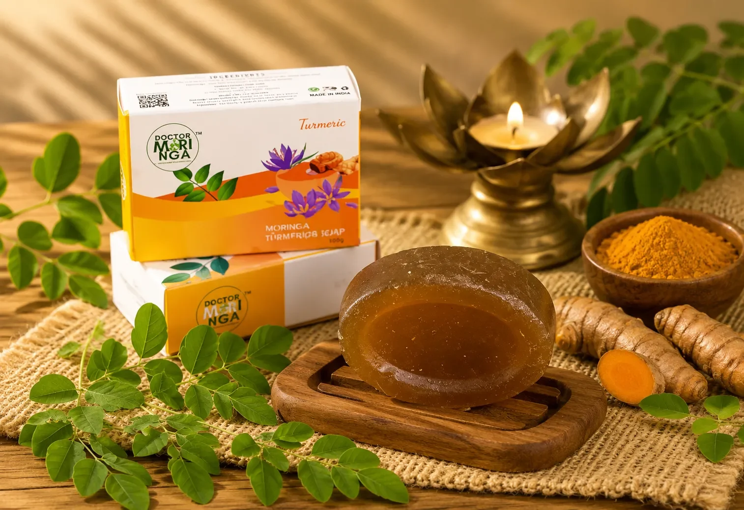 Handmade Bathing Soap- 100gm | Herbal Soap for Removing Dirt & Impurities no mineral oils added Suitable for All Skin Types, Flavour Turmeric- Pack of 1