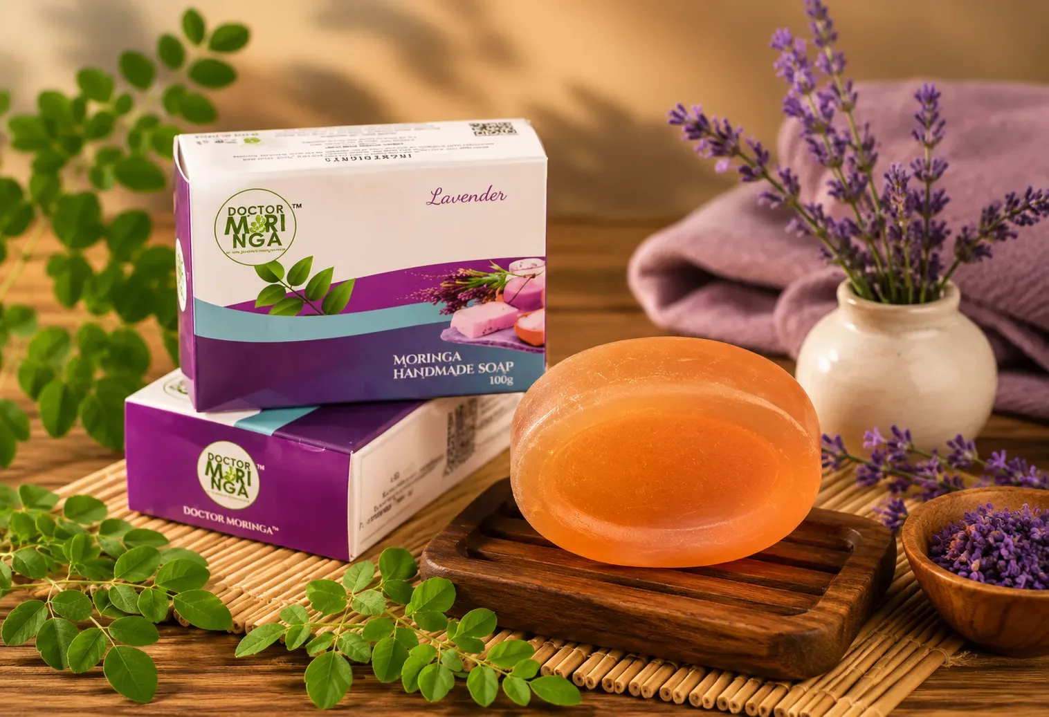 Handmade Bathing Soap- 100gm | Herbal Soap for Removing Dirt & Impurities no mineral oils added Suitable for All Skin Types, Flavour Lavender- Pack of 1