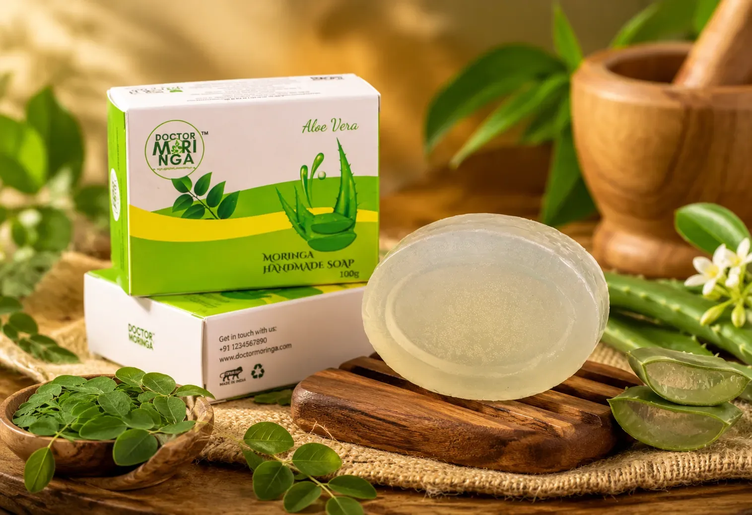 Handmade Bathing Soap- 100gm | Herbal Soap for Removing Dirt & Impurities no mineral oils added Suitable for All Skin Types, Flavour Alovera- Pack of 1