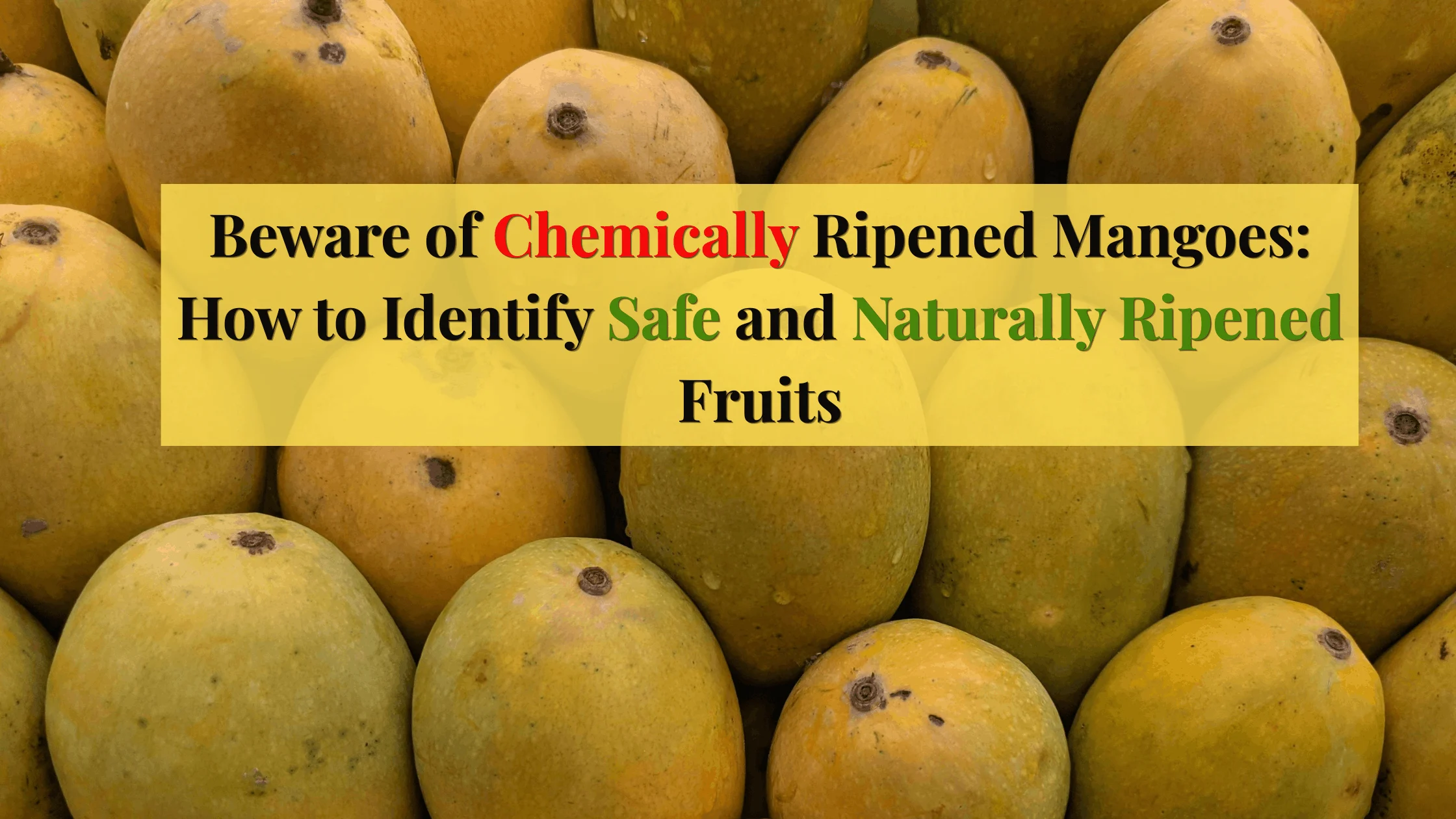 Beware of Chemically Ripened Mangoes: How to Identify Safe and Naturally Ripened Fruits