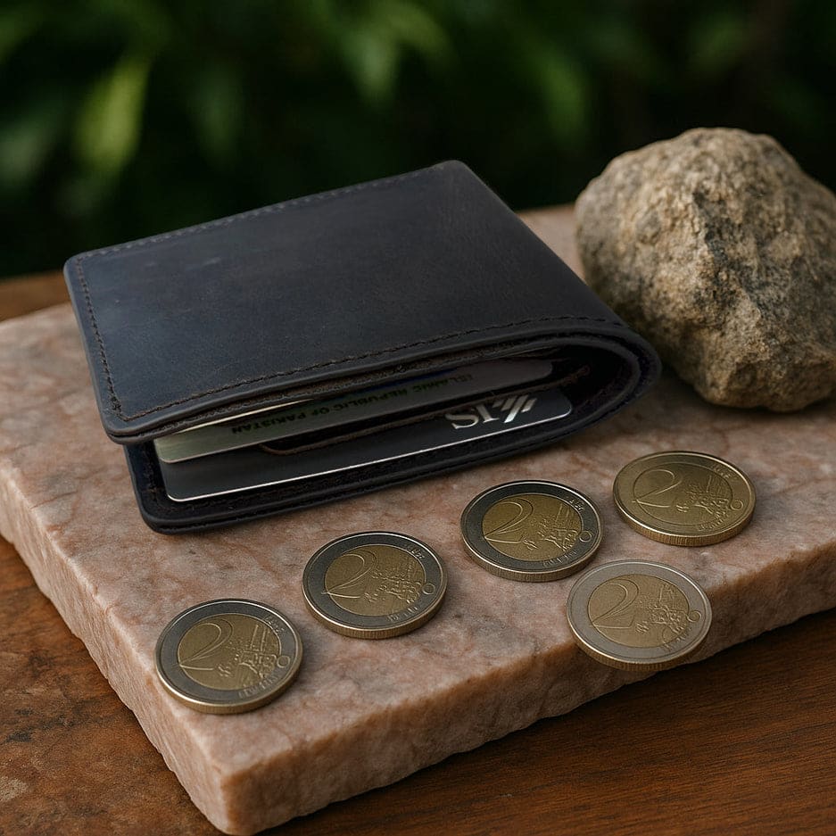 The Arrow - Classic Bi-Fold Leather Wallet - Black — image 2