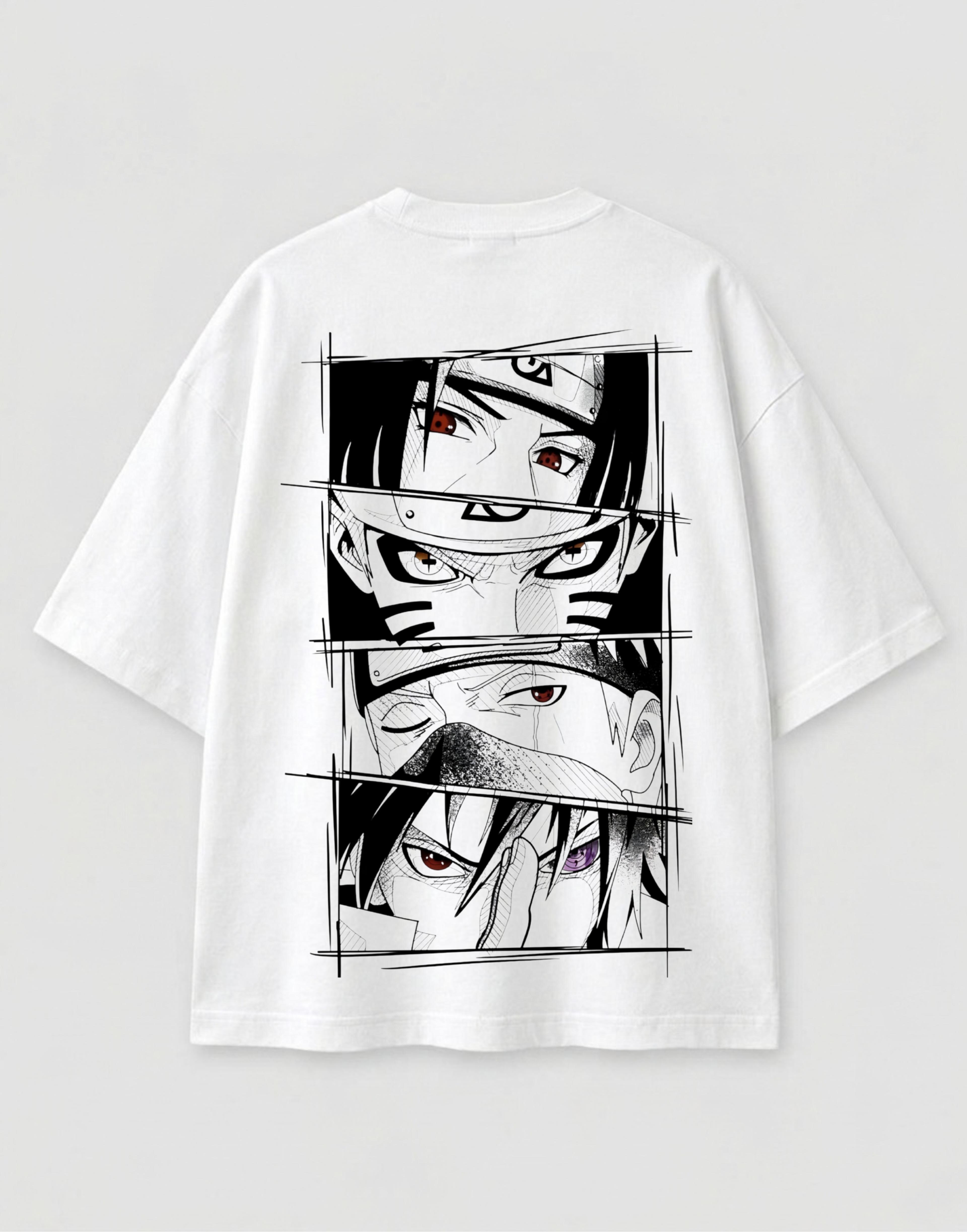 Maison Nondon Anime Legends Character Panel Oversized T-Shirt front view