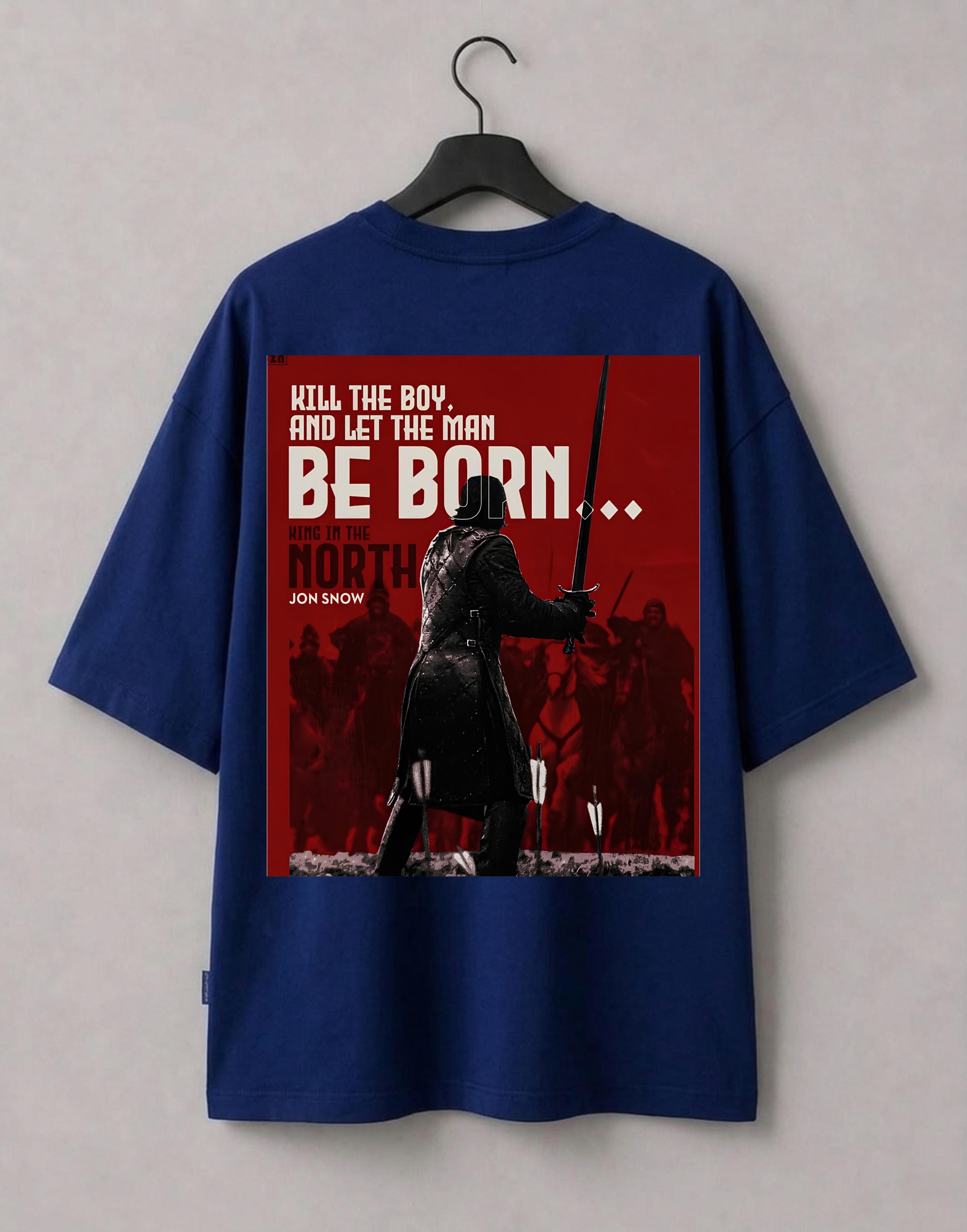 Maison Nondon Jon Snow DTF Oversized T-Shirt front view