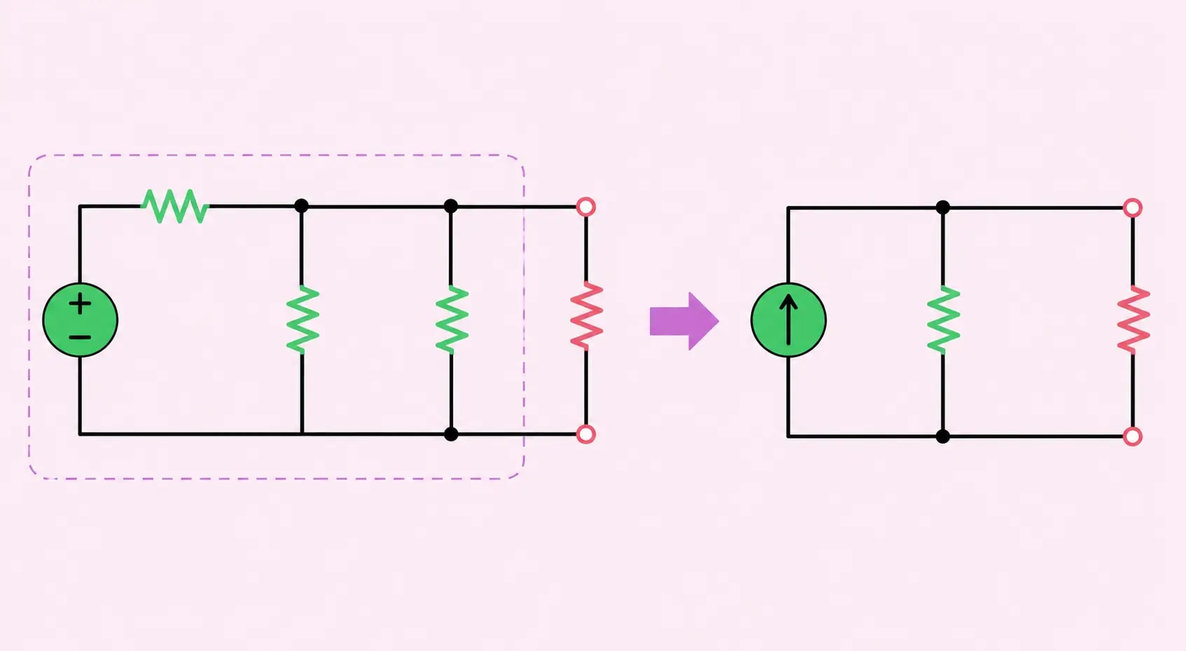 Application of Norton's Theorem to a Circuit Yields