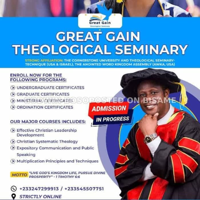 GREAT GAIN THEOLOGICAL SEMINARY