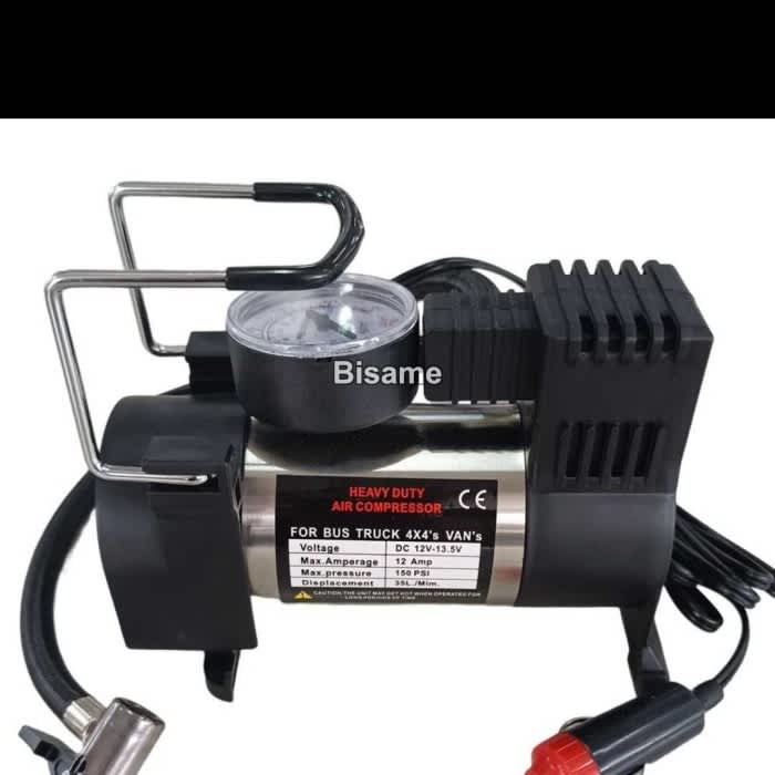Plugs into a 12V DC car pump 