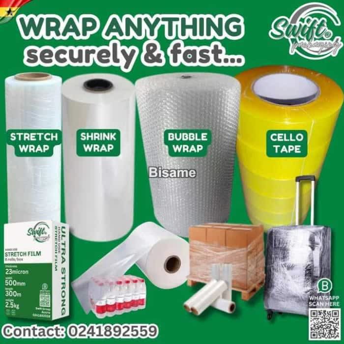 Wrap Anything SecureStretch Wraps, Bubble Wraps, Shrink Wraps And Cello Tapes