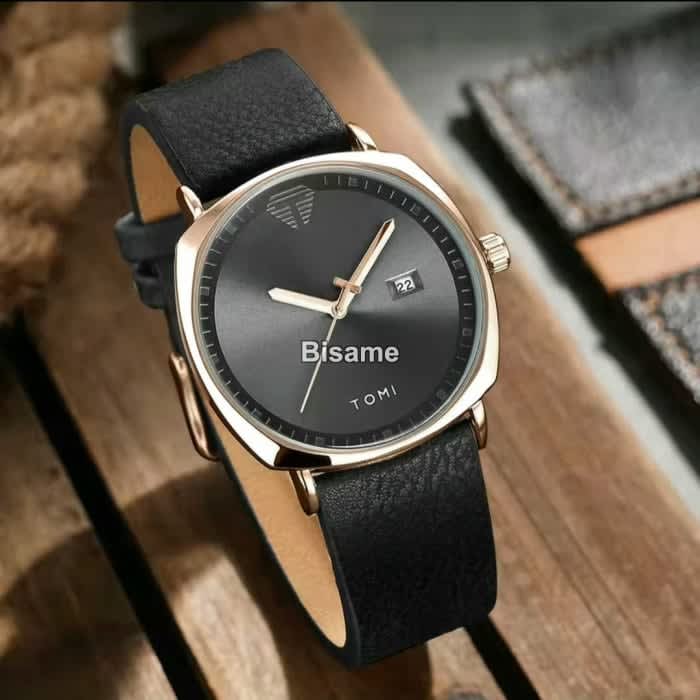 TOMI Men's Casual leather quartz watches
