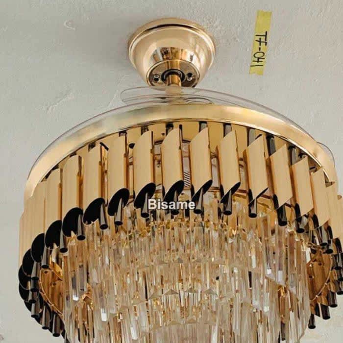CHANDELIER FAN AND LIGHT WITH BLUETOOTH SPEAKER AND REMOTE CONTROL
