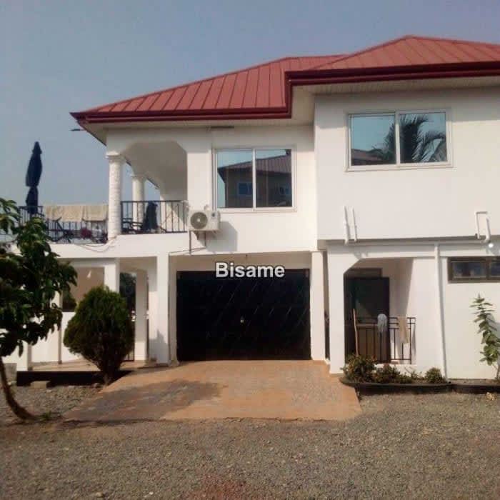 Half Furnished 3 Bedroom Self Compound With A Very Large Outdoor For Car Parking And Event Hosting At Amasaman Forsale