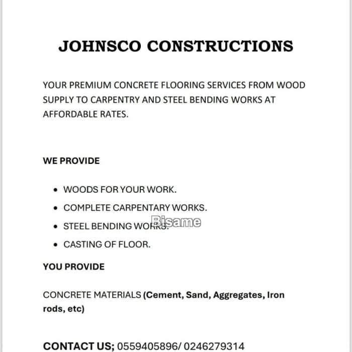 JOHNSCO CONSTRUCTION 