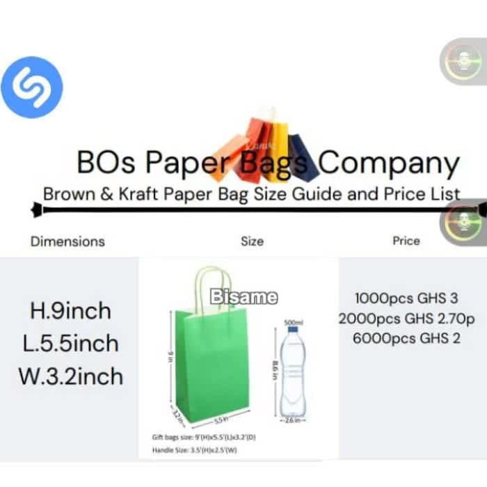 BOS PAPER BAGS COMPANY 