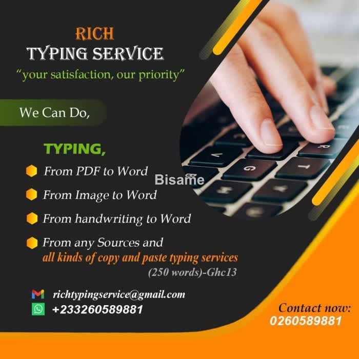 Rich Typing Service 