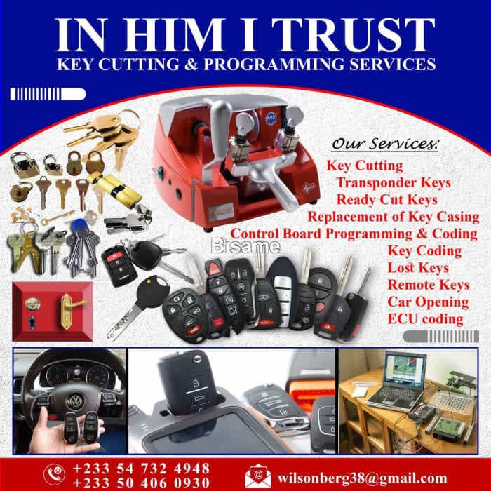 In Him I Trust Automotive keys cutting and programming Services