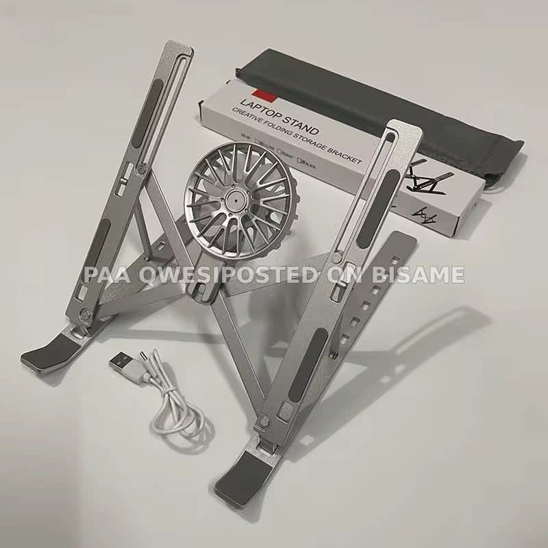 Laptop stand with cooling fan