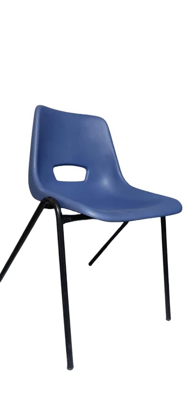 50 Pcs Strong UK Stacking Chairs (Blue) – Perfect for Church