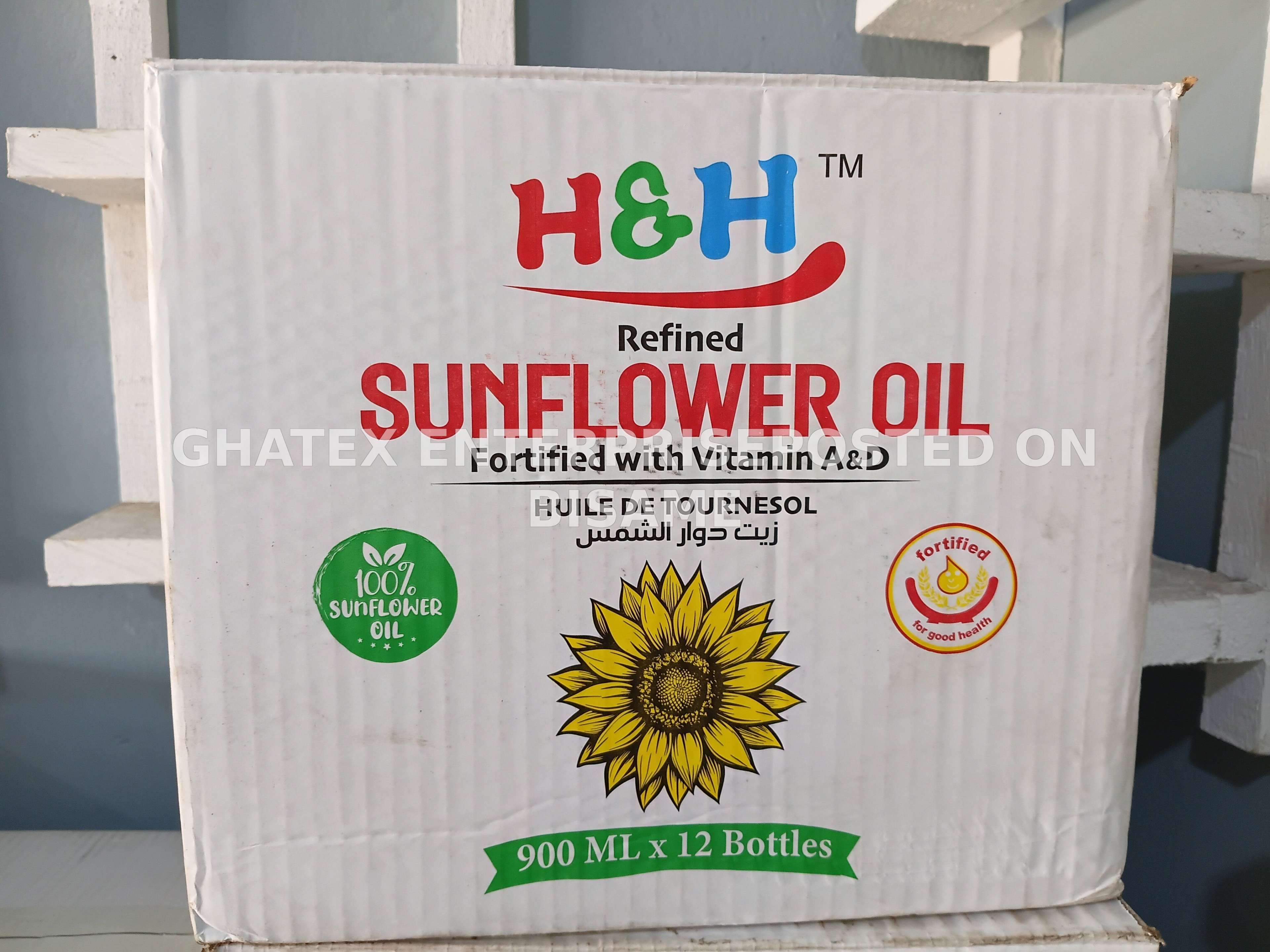 H&H SUNFLOWER OIL  900ML x 12