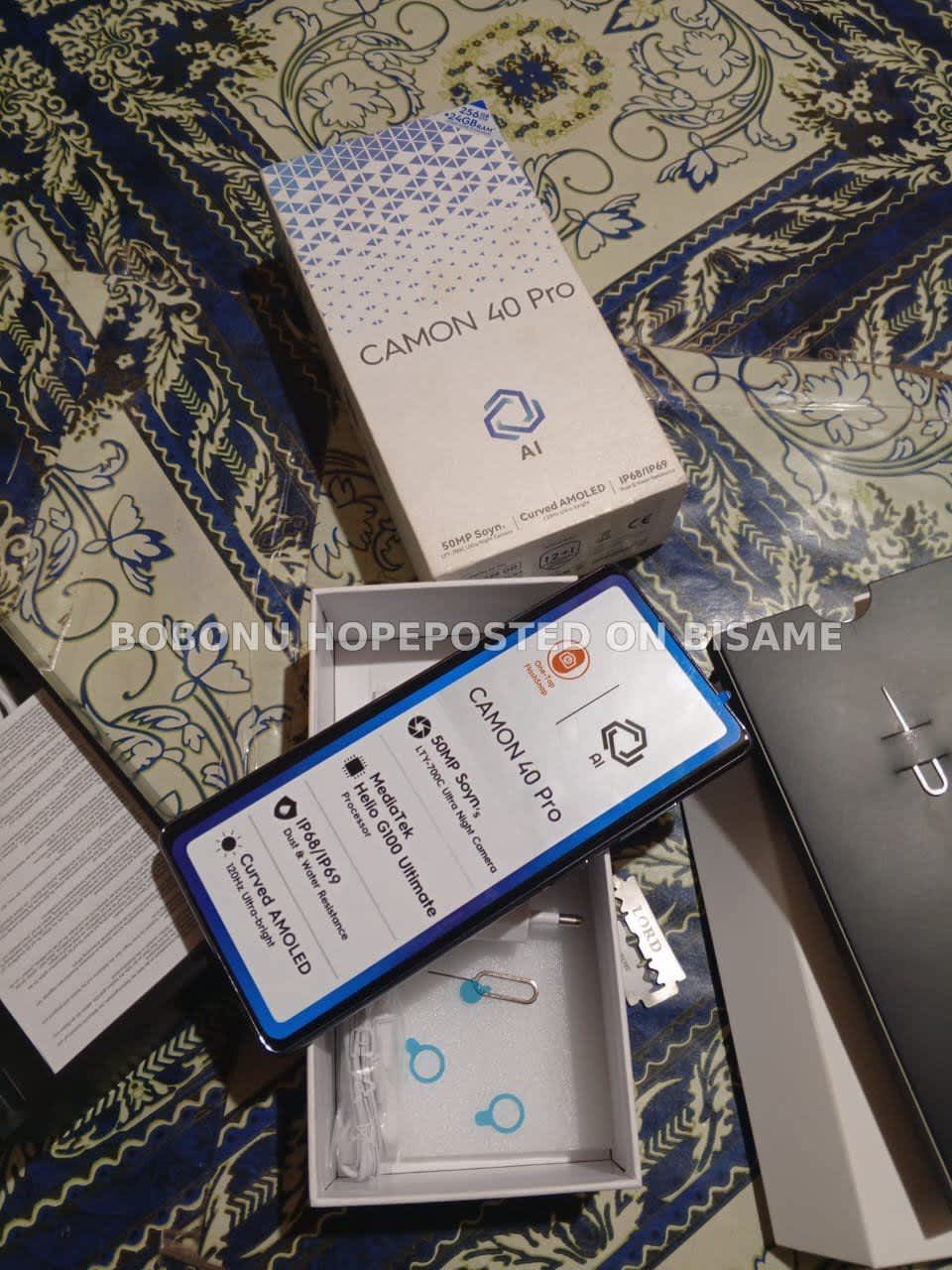 Tecno Camon 40 Pro, 8GB Ram, 256GB, Brand New 