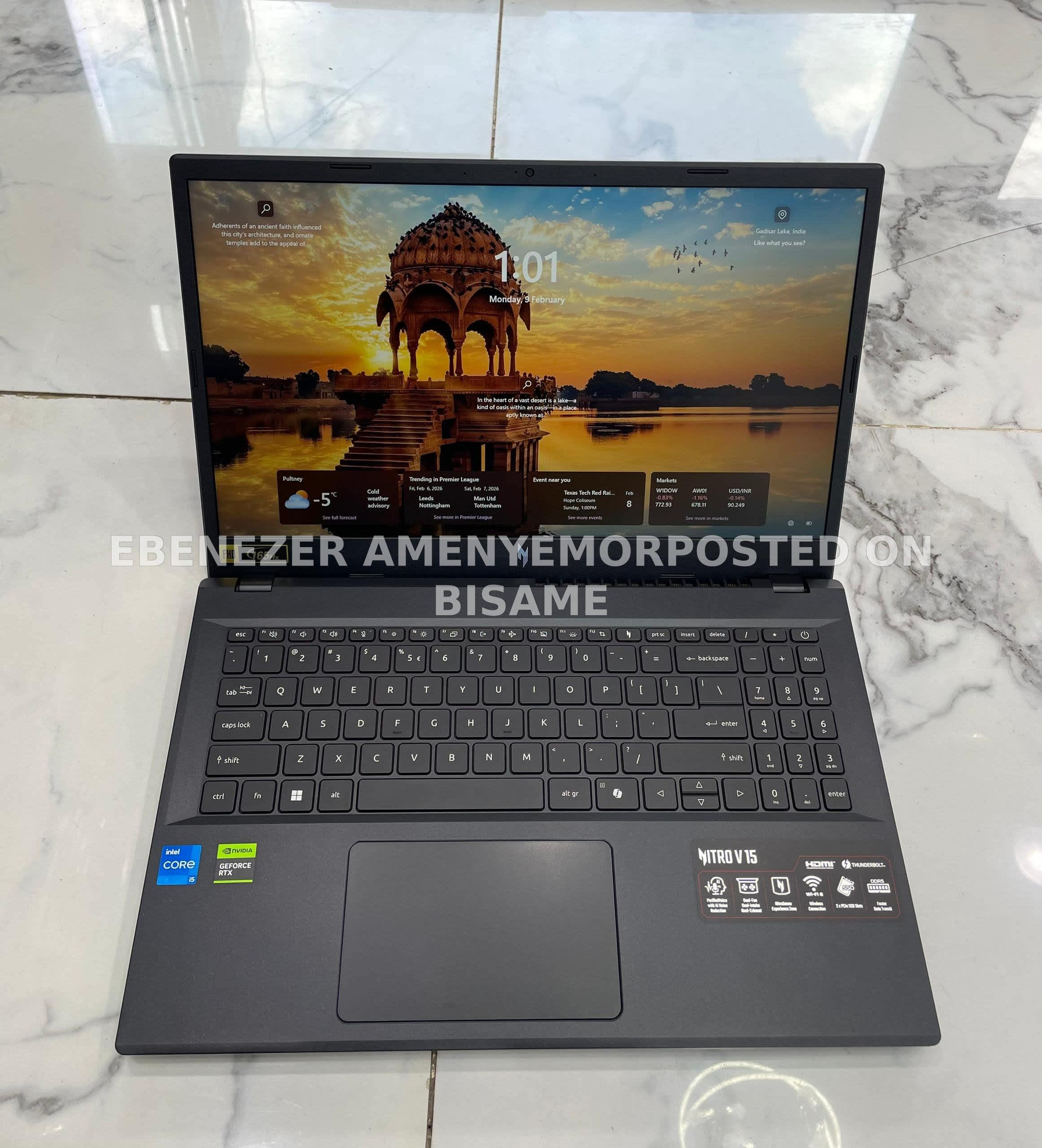 Acer Nitro V 15 Gaming, 16GB Ram DDR5, 512GB SSD, i5, Used, Black 