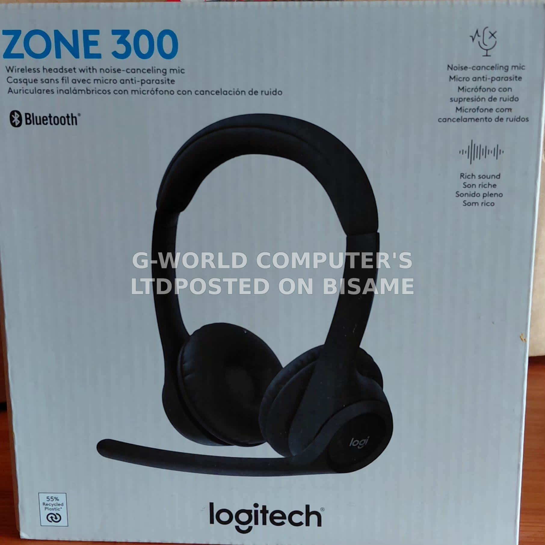 Logitech Zone 300 Wireless Headset (Midnight Black)