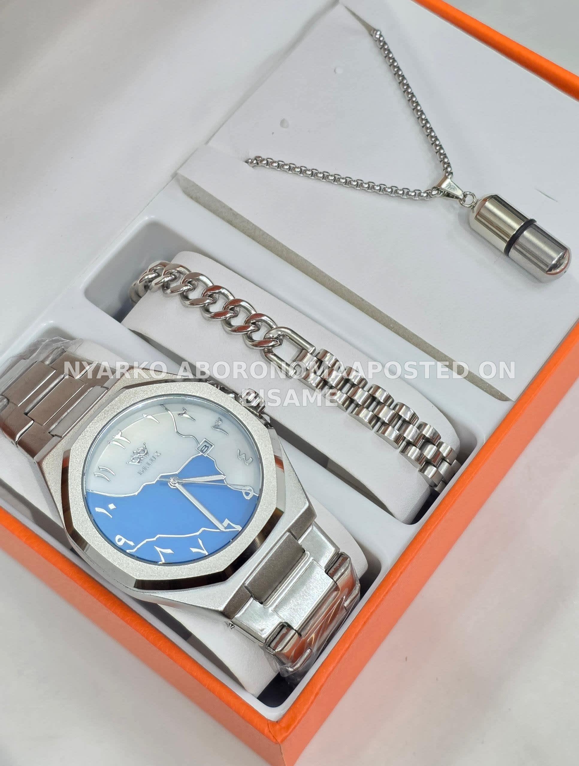 High-quality classic men's watch and bracelet combo set