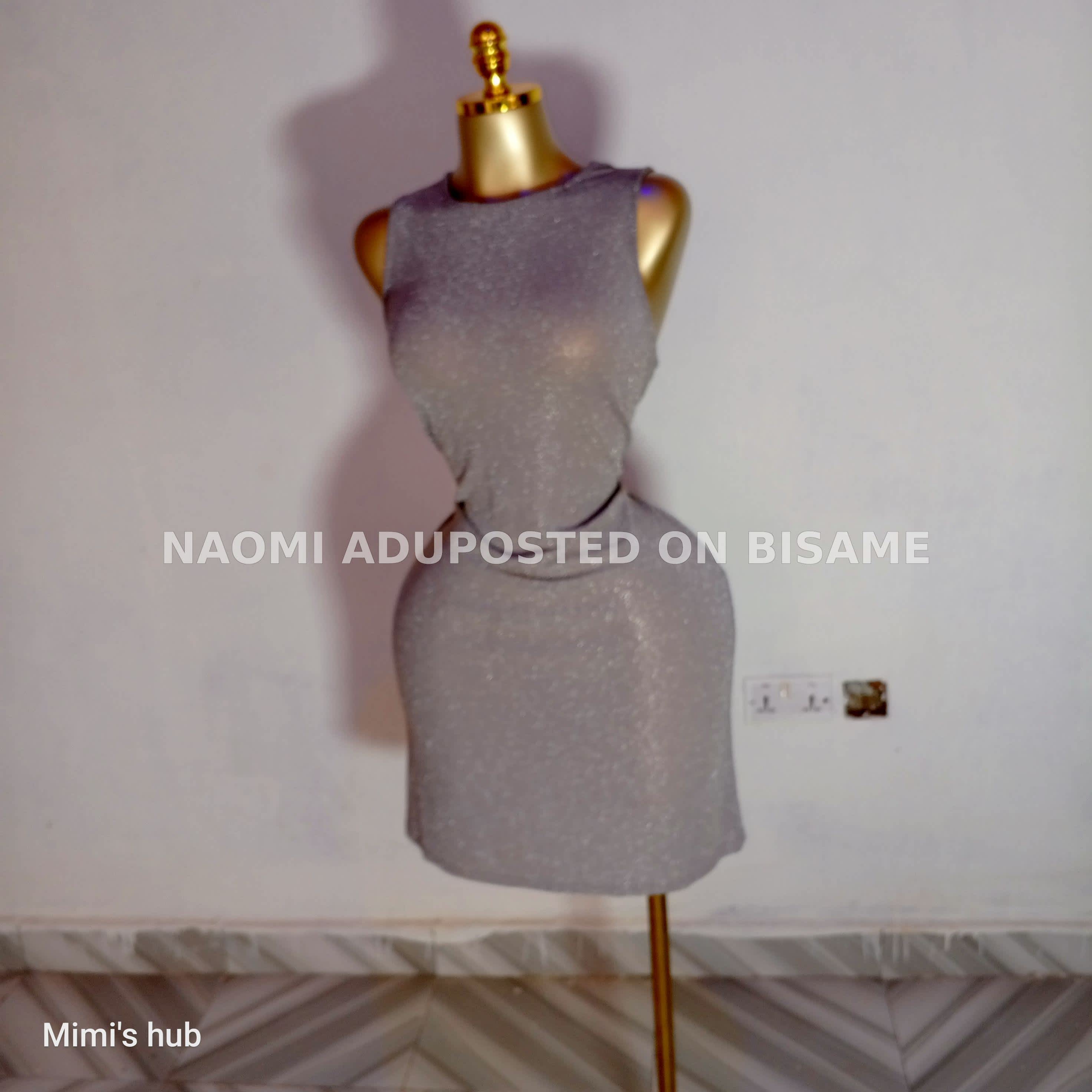 Stunning Shimmering Silver Bodycon Mini Dress