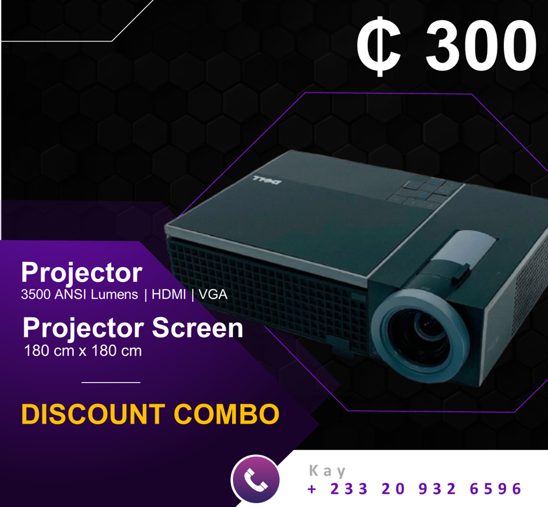 Rent Projector and Projector Screen combo