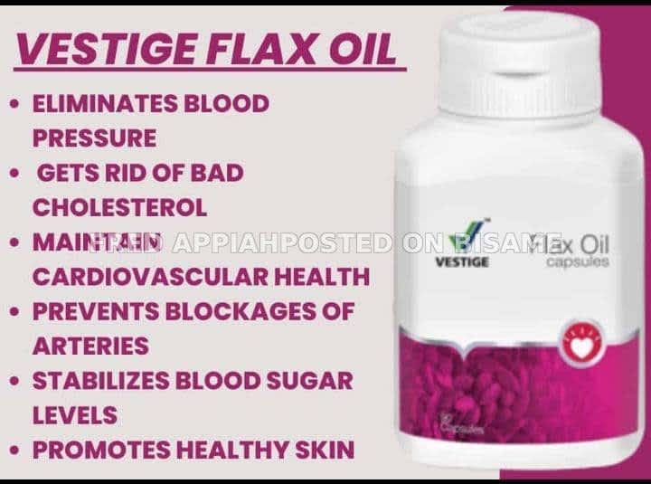 Vestige Flax Oil Capsules - hypertension & cholesterol treatments 