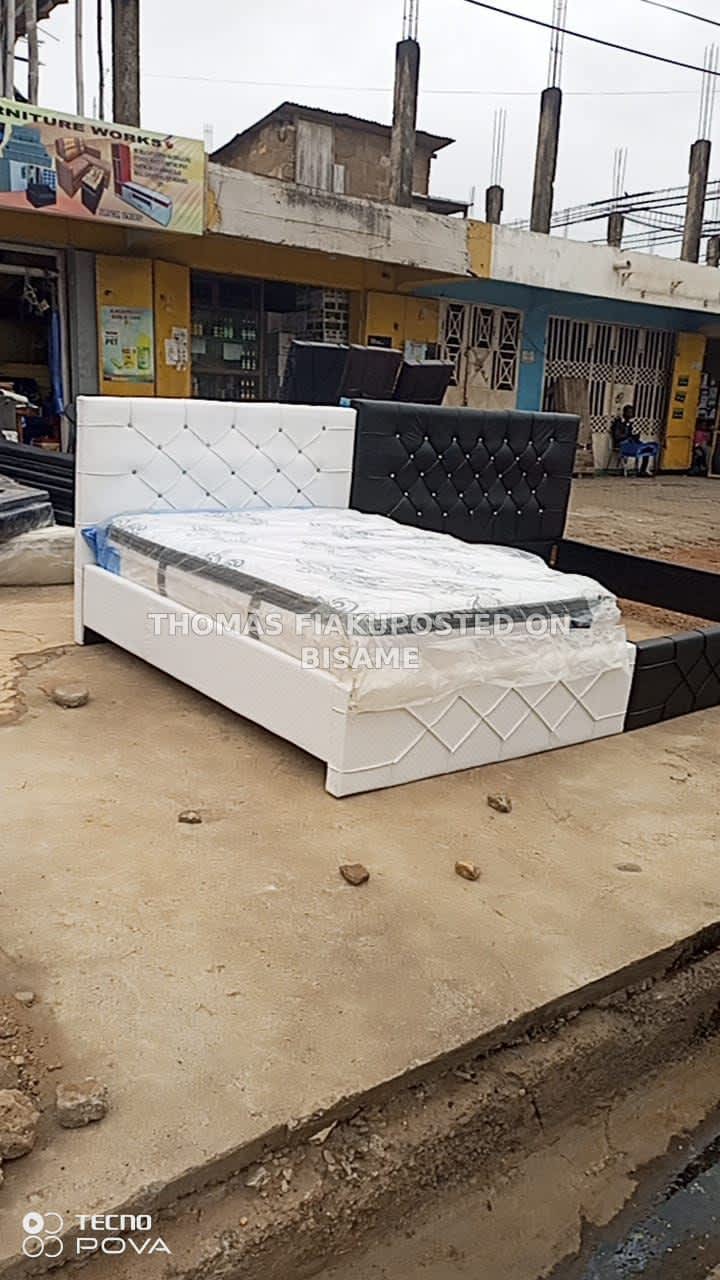 LEATHER DOUBLE BED FRAME
