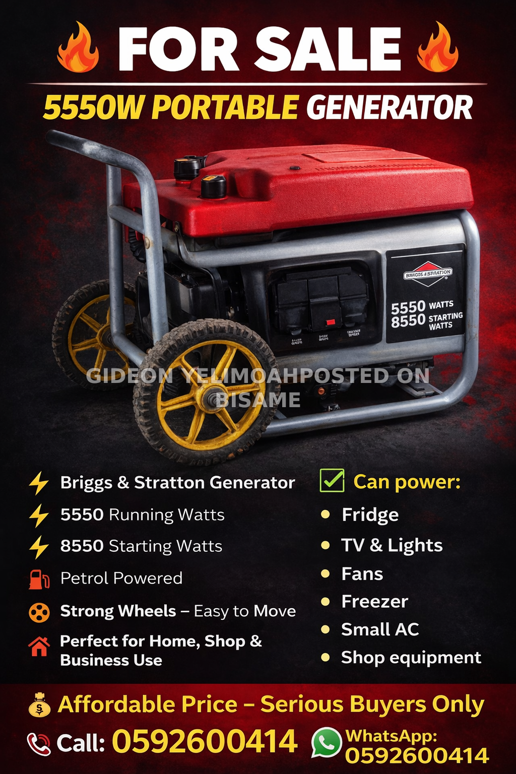 Briggs & Stratton 5500-Watt Portable Generator