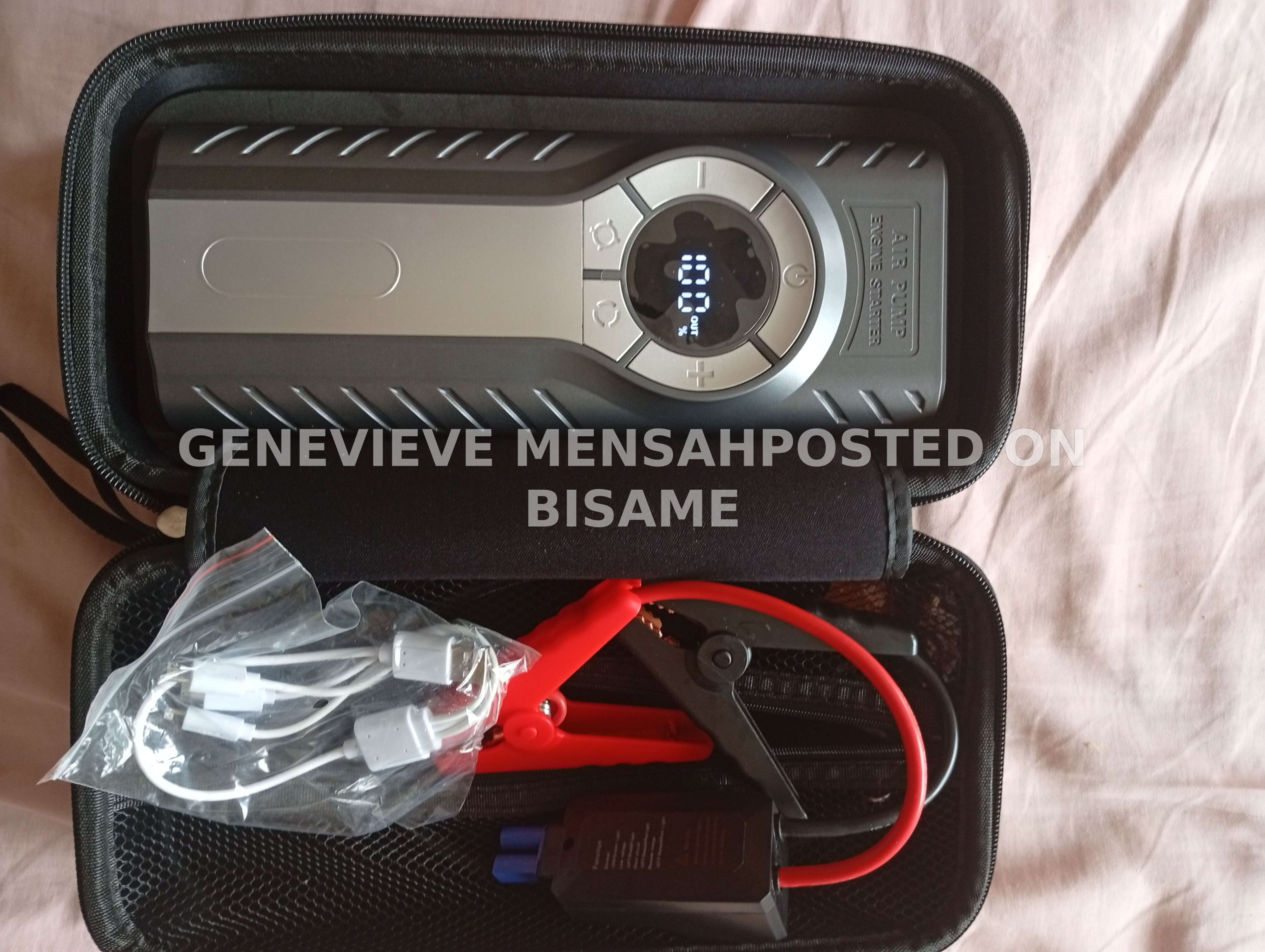 Multifunctional car jump starter power bank with a built-in air compressor