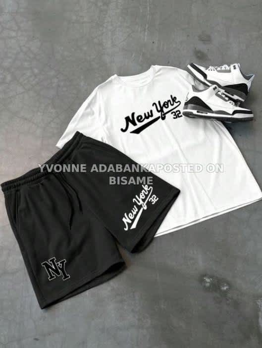 Men's two-piece t-shirt and shorts set