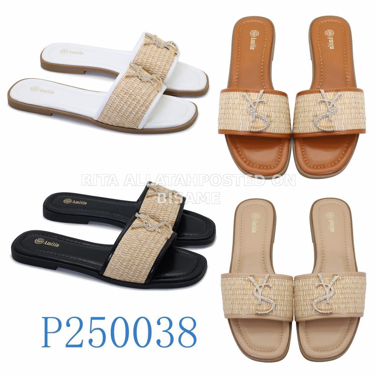 Flat slippers in box.