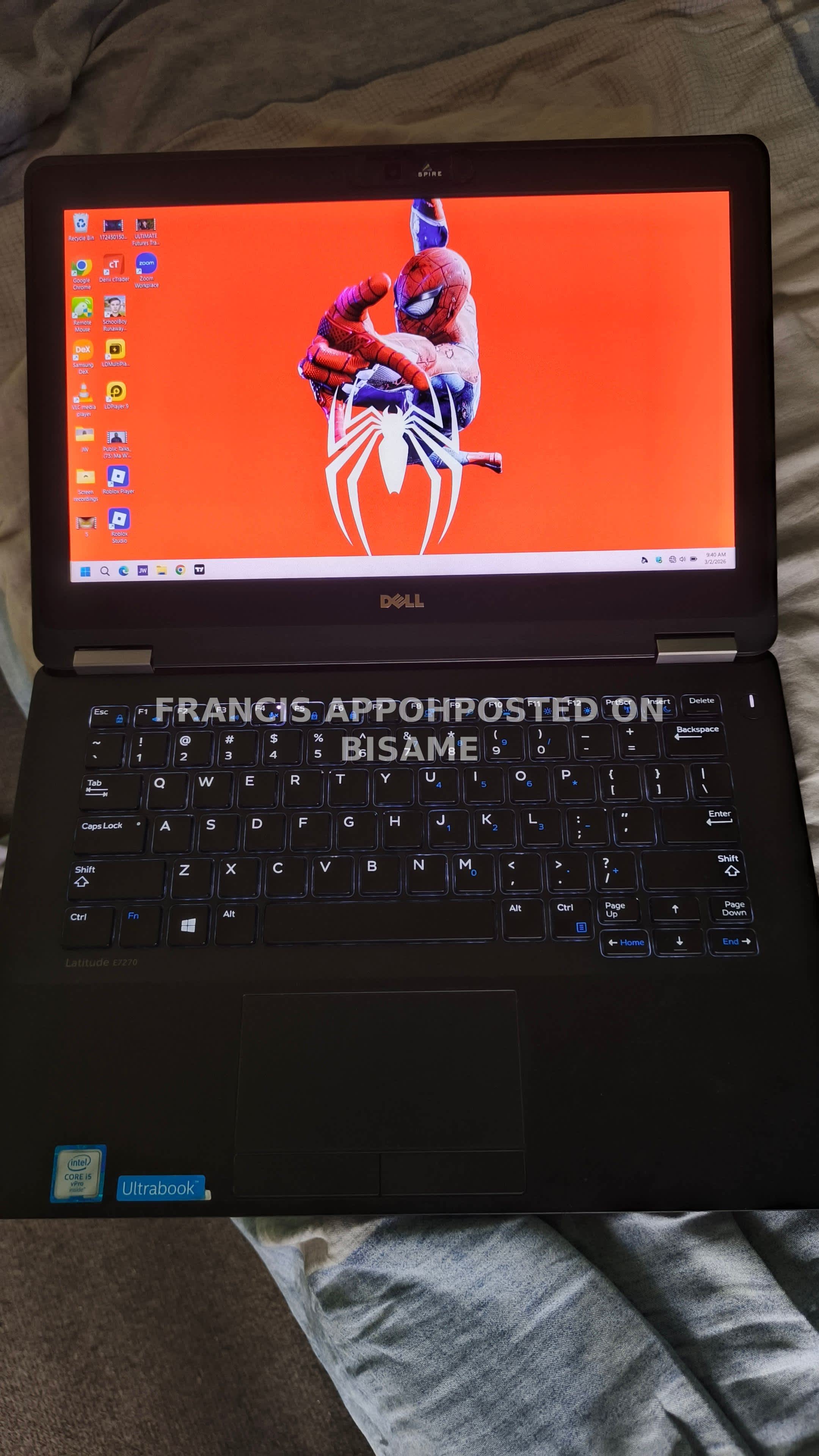 Dell Latitude 7270, Core i5, 16GB RAM, 256gb SSD, Used, Black 