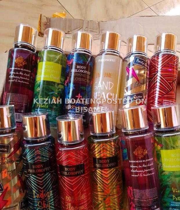 Body Philosophy brand fragrance mists, Splash, Spray