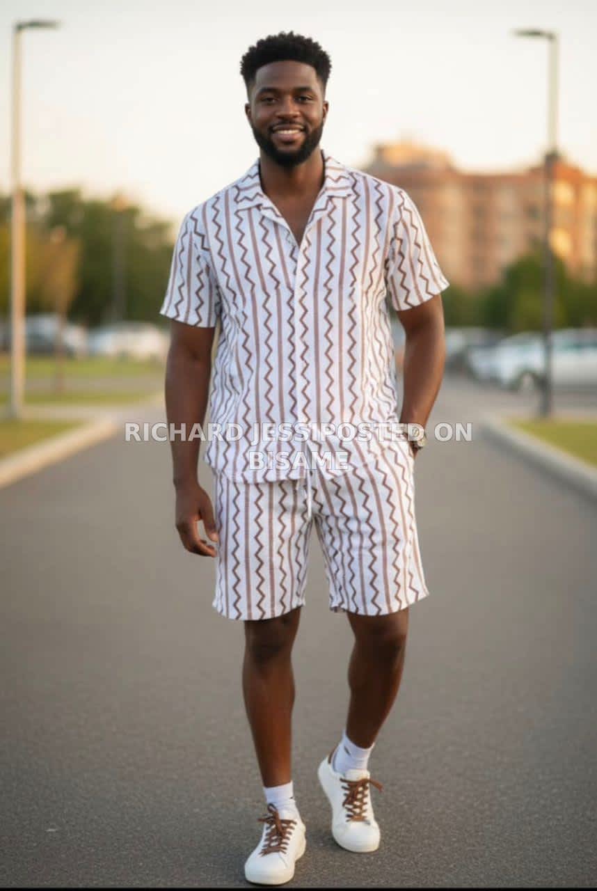 Men's short-sleeved shirt and Shorts/Down 