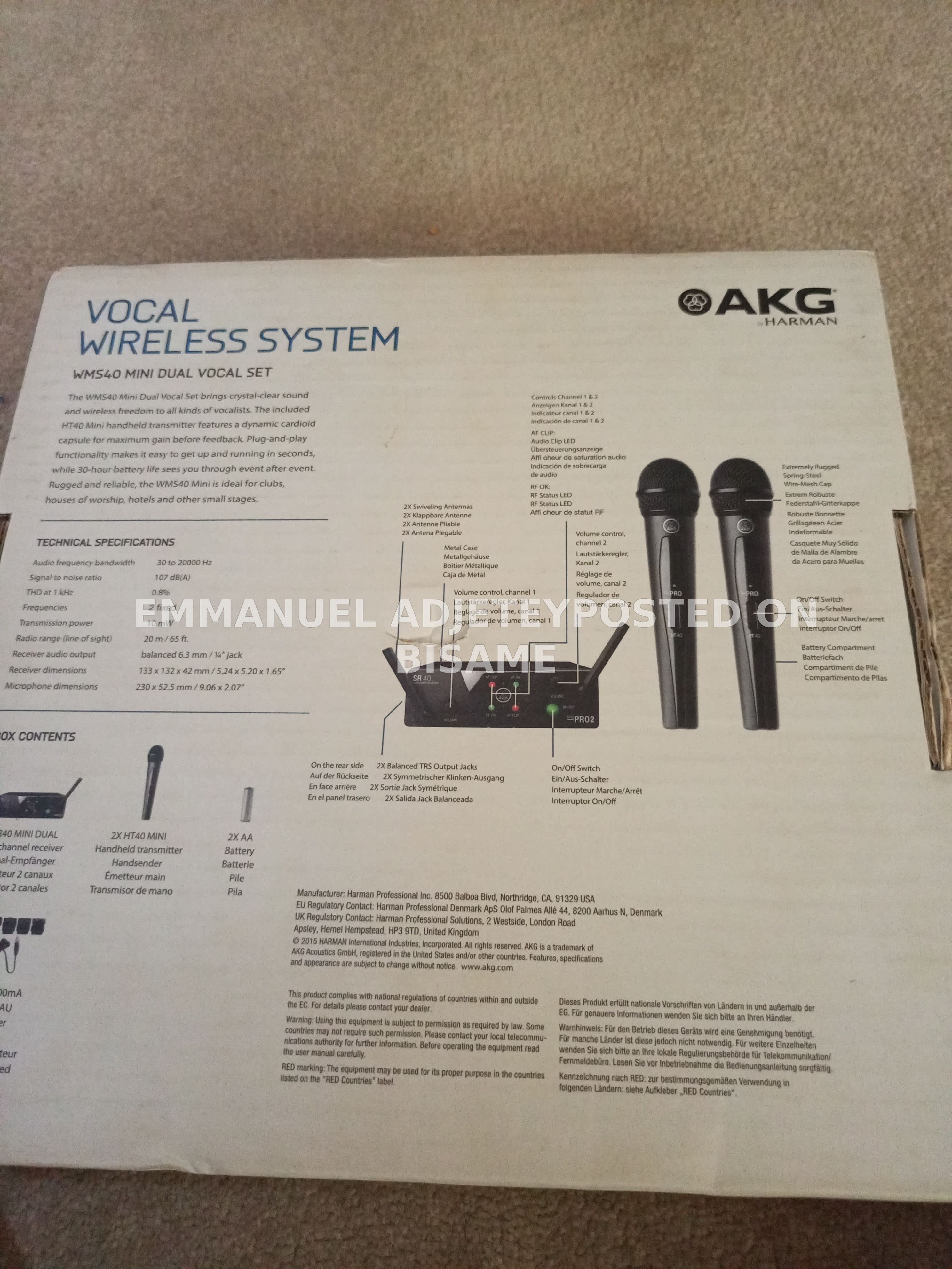 Cordless microphones