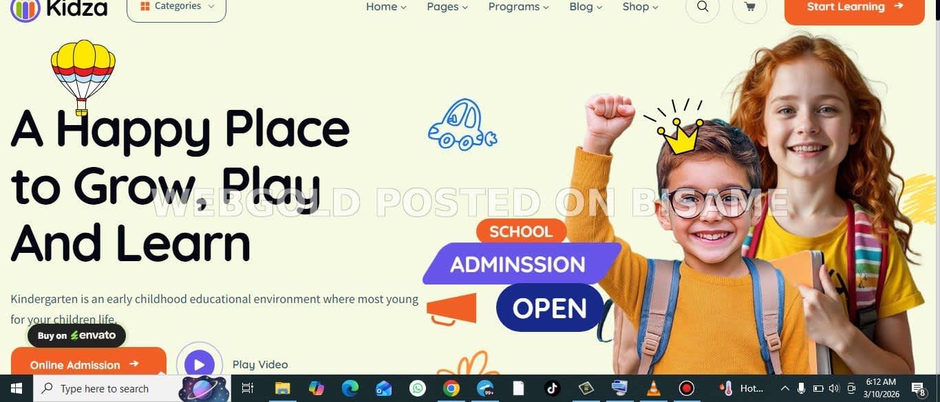 Kindergarten Website-I Will Design a Beautiful Sch Website