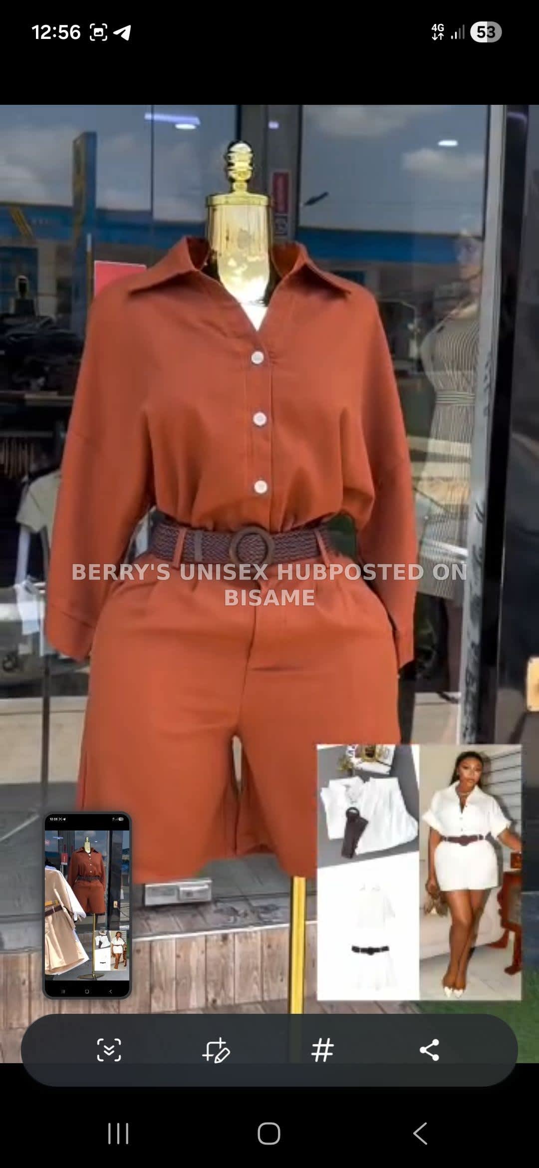 2 pieces clothing set with belt