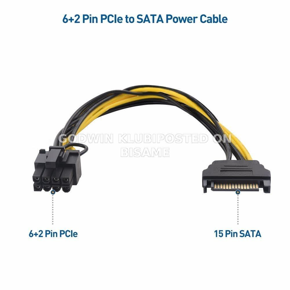 vga power connectors ( Sata to 6 + 2 Pin )