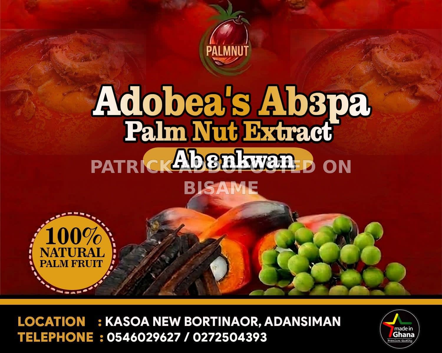 Adobea's Abɛpa Palm Nut Extract ( Abɛnkwan )