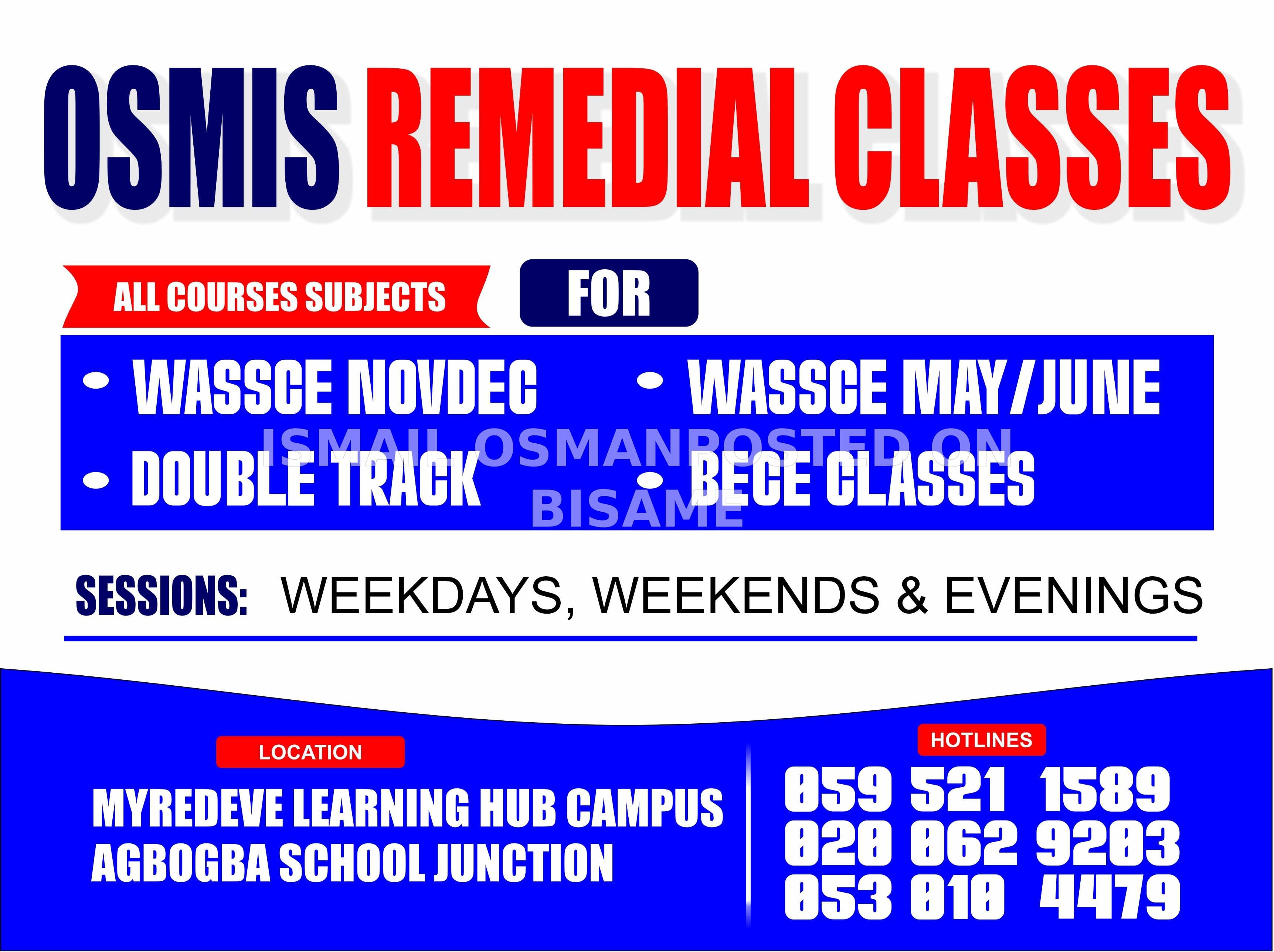 REMEDIAL SCHOOL AT AGBOGBA NEAR MADINA