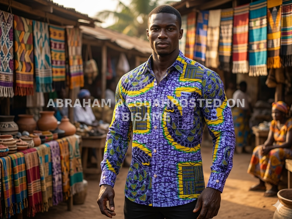 Men's African Print Shirt for sale 
