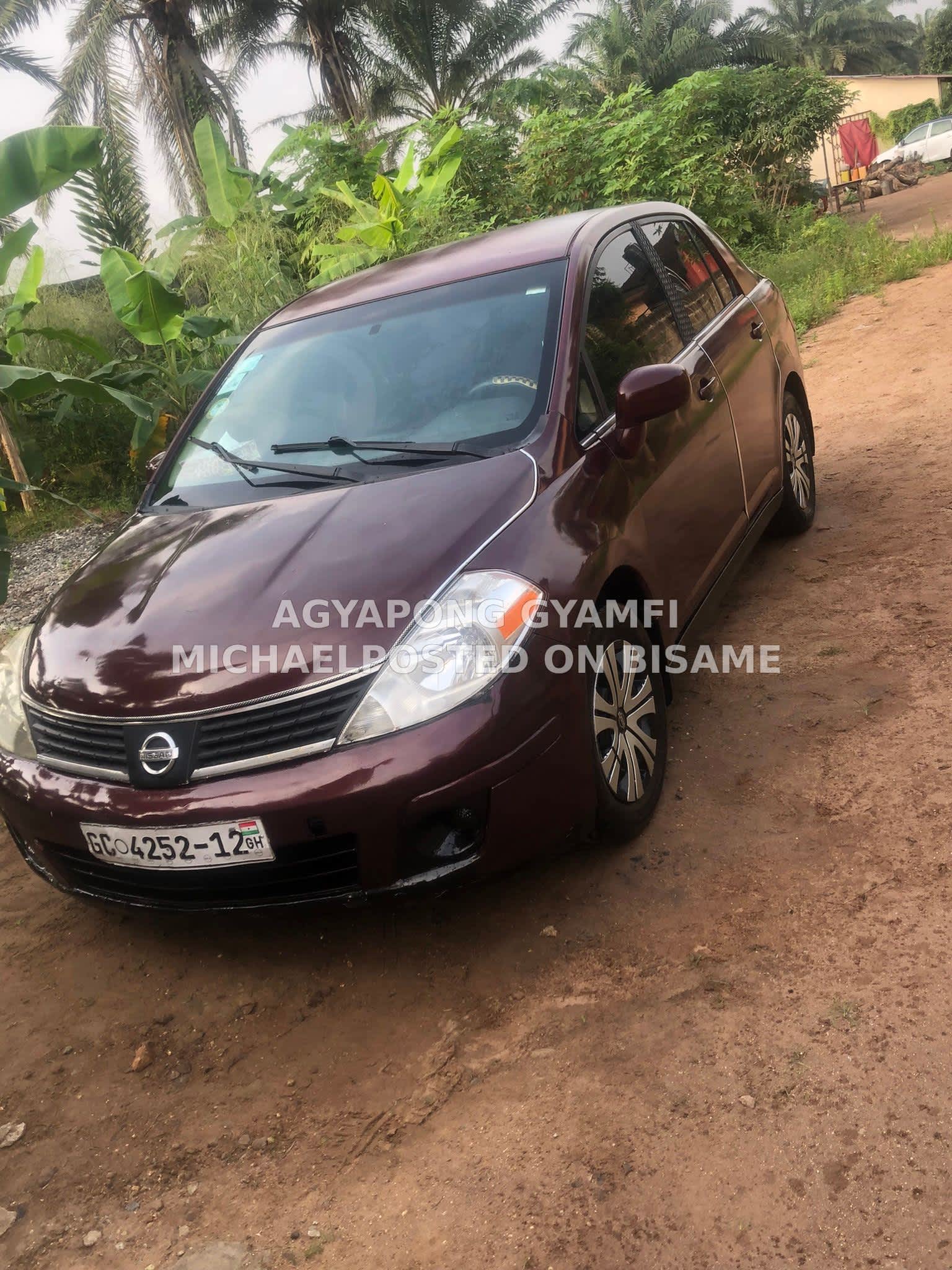 Nissan Versa, 2008, Ghanaian Used, Burgundy