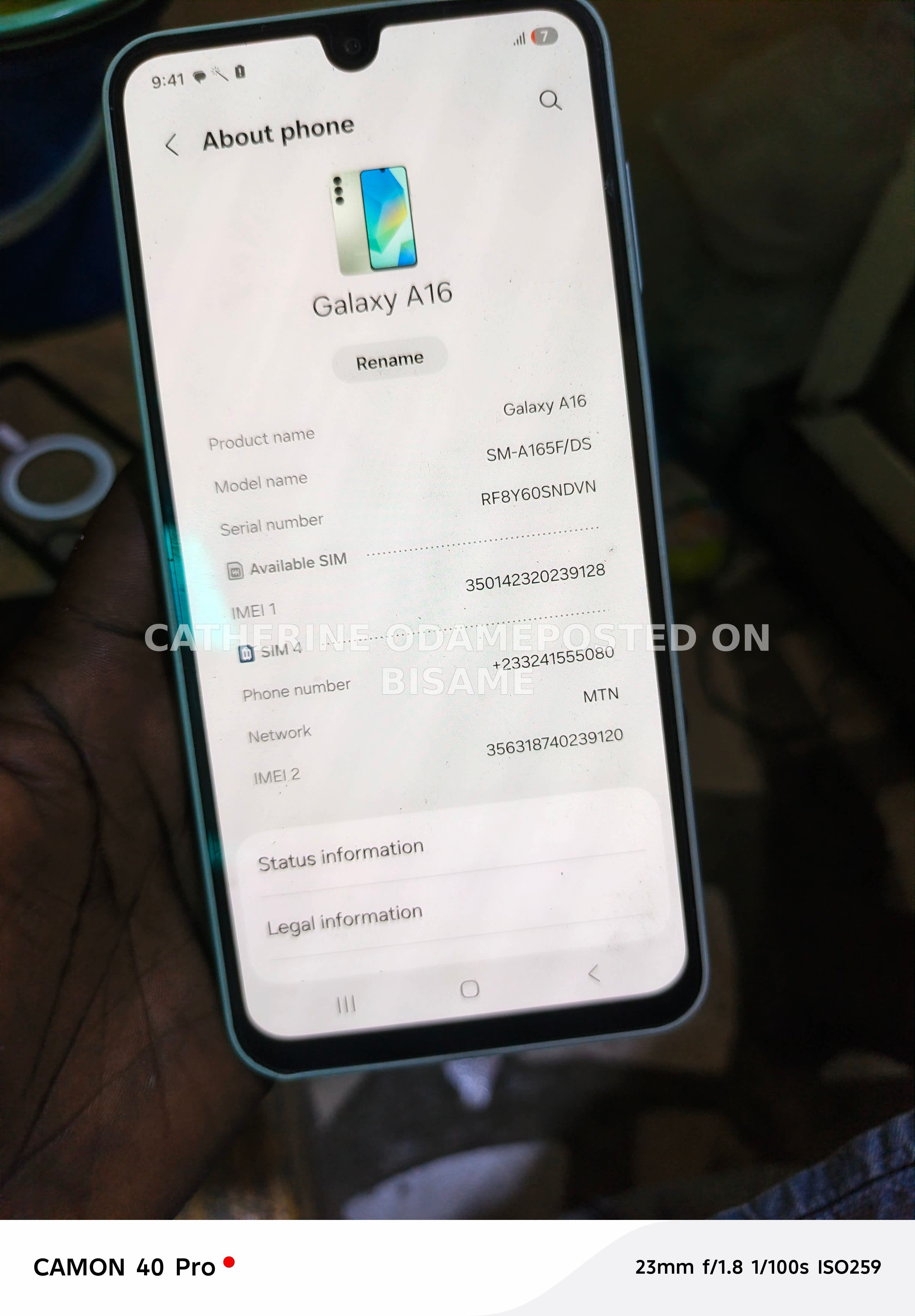 Samsung Galaxy A16 4GB Ram 128GB Used Green 