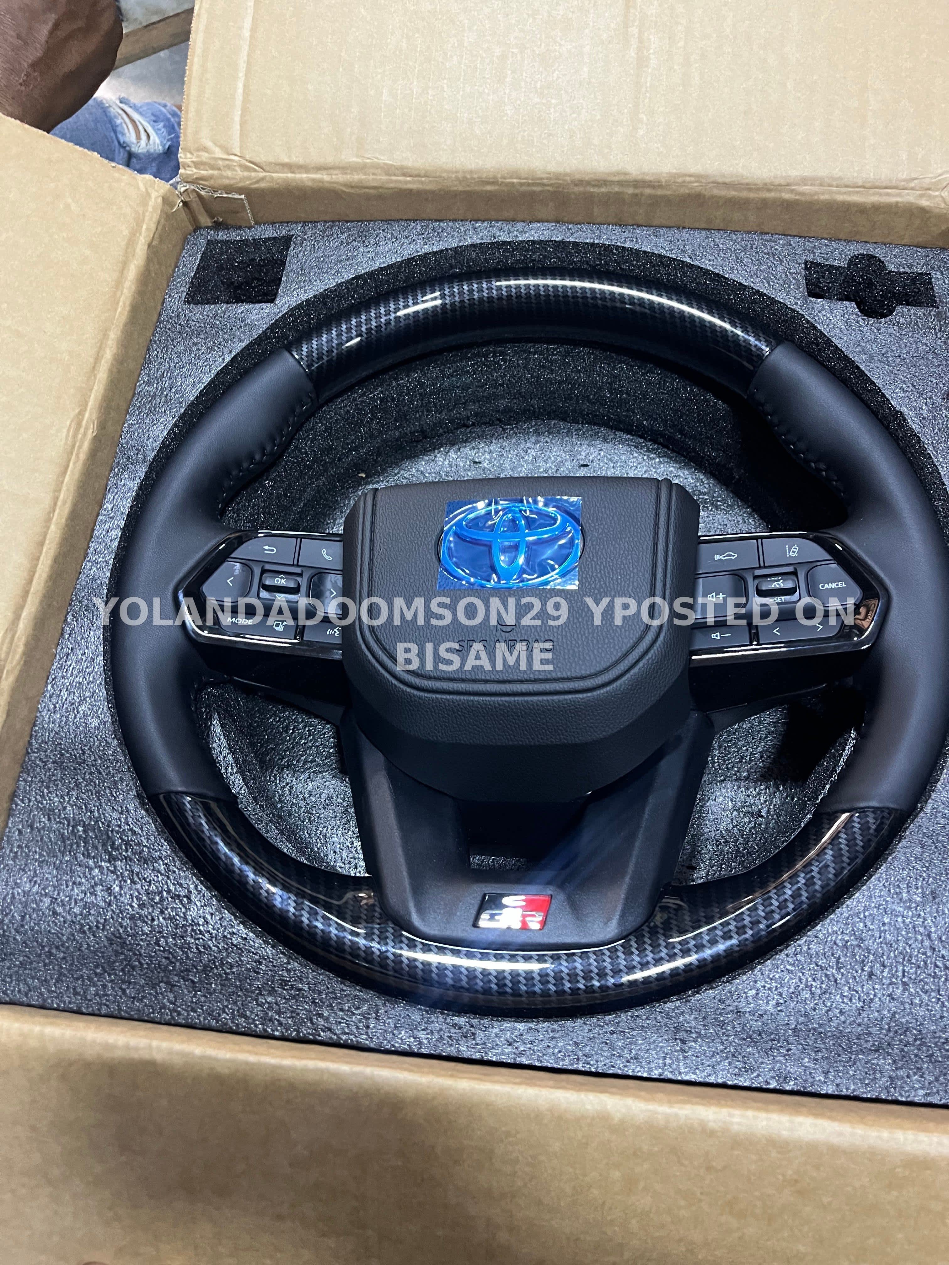 Toyota GR-style carbon fiber steering wheel