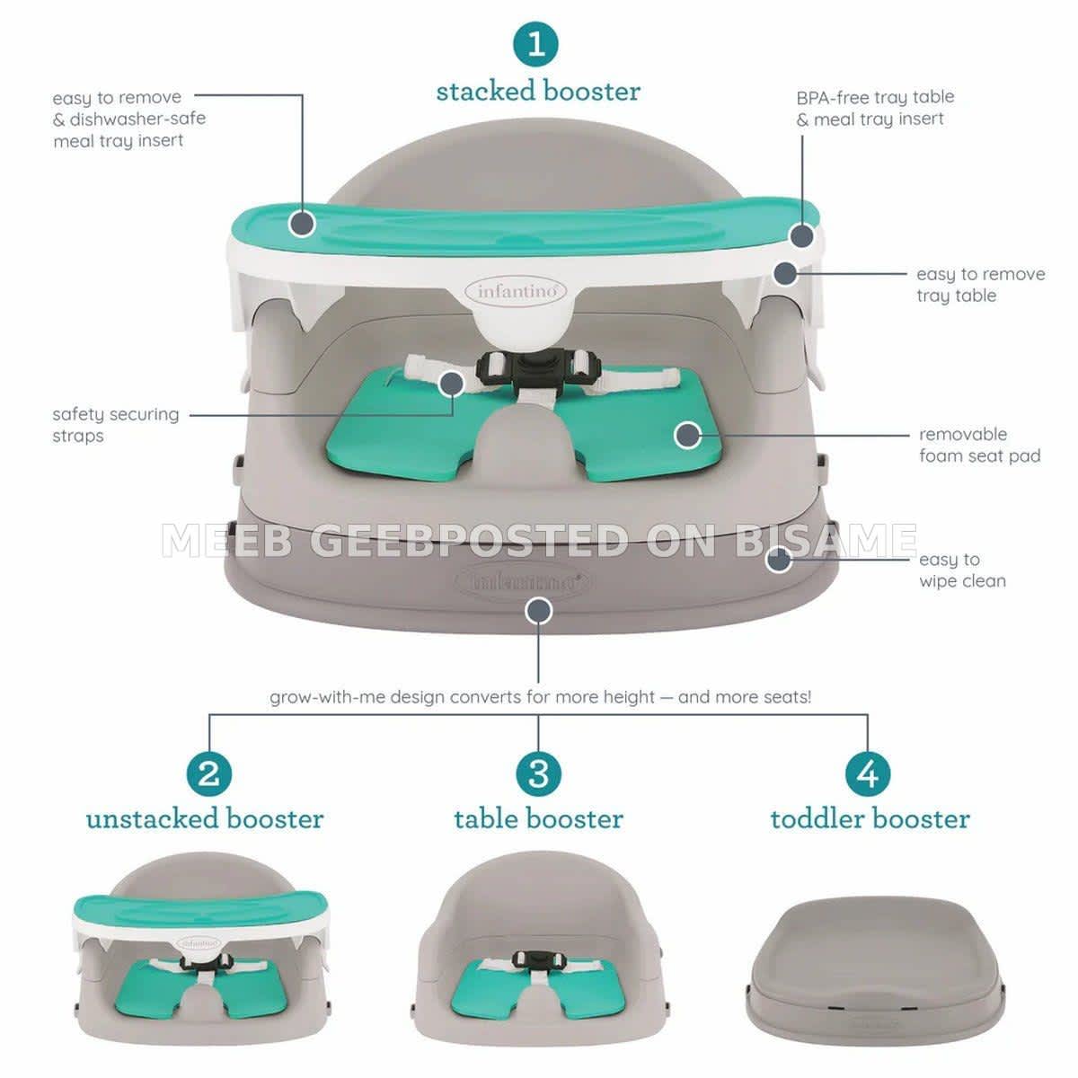 Infantino Groeth- with- me 3-in -1 feeding booster