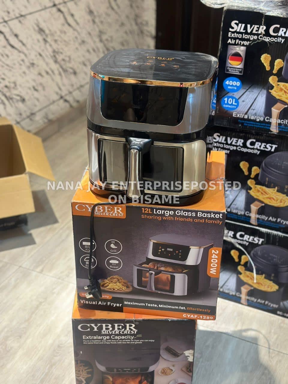 🍟 CYBER 12L Dual-View Air Fryer: 2400W Crunch!"