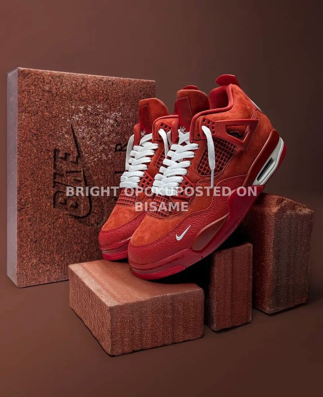 Authentic Nike Jordan 4 Retro Brick by Brick
